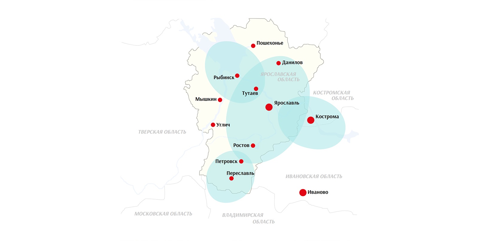 Карта охвата